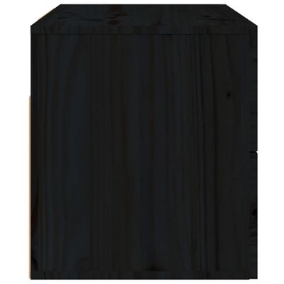 vidaXL Mesita de noche de pared negro 50x36x40 cm