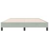 vidaXL Cama box spring sin colch&oacute;n gris claro terciopelo 140x220 cm