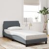 vidaXL Estructura de cama Dover terciopelo gris oscuro 90x190 cm