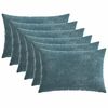 vidaXL Funda de almohada 6 uds. HEERLEN Azul 30 x 50 cm Tela Chenille