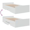 vidaXL Cama con cajones madera de ingenier&iacute;a blanca 75x190 cm