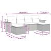 vidaXL Set sof&aacute;s de jard&iacute;n 6 piezas y cojines rat&aacute;n sint&eacute;tico marr&oacute;n