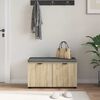 vidaXL Banco de entrada con coj&iacute;n Roble Sonoma 80 x 46 x 46 cm