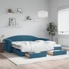 vidaXL Sof&aacute; cama nido con cajones terciopelo azul 100x200 cm