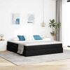 vidaXL Cama con almacenamiento y colch&oacute;n Negro 160 x 200 cm Poli&eacute;ster