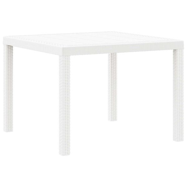 vidaXL Conjunto de Comedor de Jard&iacute;n 5 pcs Blanco Ratan Polt