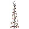 VidaXL LED para &aacute;rbol de Navidad con bolas 120 LED blanco c&aacute;lido 180cm