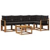 vidaXL Conjunto de sof&aacute;s de exterior 6 uds. Natural y negro