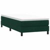 vidaXL Cama box spring sin colch&oacute;n verde oscuro terciopelo 100x220 cm