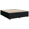 vidaXL Cama box spring con colch&oacute;n tela negro 200x200 cm