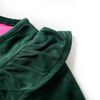 Blusa infantil con volantes verde oscuro 92