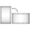 vidaXL Espejo de pared rectangular de hierro negro 60x100 cm