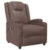 vidaXL Sill&oacute;n elevable cuero sint&eacute;tico marr&oacute;n