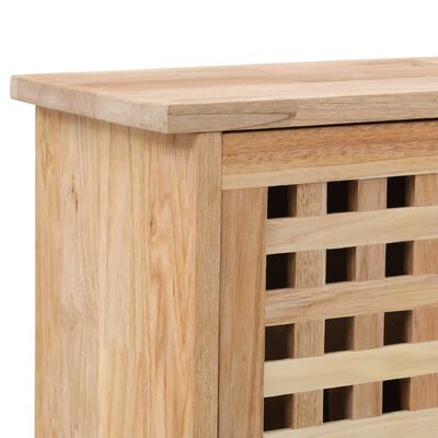 vidaXL Mueble zapatero de madera maciza de nogal 55x20x104 cm