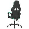 vidaXL Silla gaming giratoria cuero sintético negro y verde