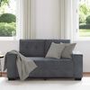 vidaXL Sofá Loveseat gris oscuro 120 cm terciopelo