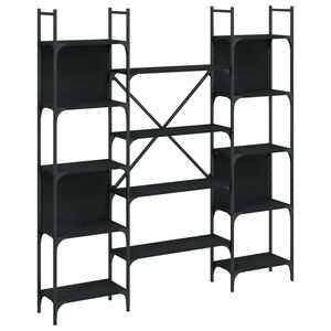 vidaXL Estanter&iacute;a madera de ingenier&iacute;a negra 155,5x24x166,5 cm
