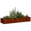 vidaXL Jardinera oxidada 280x80x40 cm acero corten