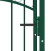 vidaXL Puerta de valla Emmen con pinchos de acero, 103 x 134,5 cm, verde