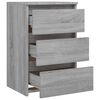 vidaXL Mesita de noche madera contrachapada gris Sonoma 40x35x62,5 cm