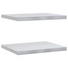 vidaXL Estantes de pared 2 uds acero inoxidable plateado 50x40 cm