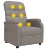 vidaXL Sillón de masaje eléctrico tela gris taupé