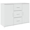 vidaXL Aparador de madera de ingenier&iacute;a blanco brillo 90,5x29,5x65 cm