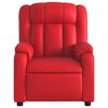 vidaXL Sillón de masaje reclinable eléctrico de cuero artificial rojo