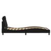 vidaXL Estructura de cama Viana sin colch&oacute;n cuero sint&eacute;tico negro 100x200 cm