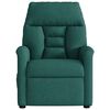 vidaXL Sill&oacute;n reclinable de tela verde oscuro