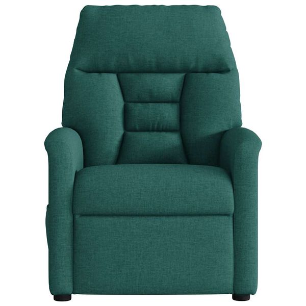 vidaXL Sill&oacute;n reclinable de tela verde oscuro