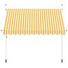 vidaXL Toldo manual retr&aacute;ctil 300 cm naranja y blanco a rayas
