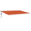 vidaXL Toldo retr&aacute;ctil aluminio y tela naranja y marr&oacute;n 4x3 m