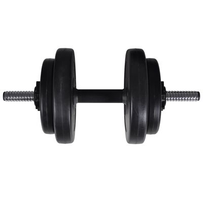 vidaXL Banco ejercicios con soporte pesas, pesas y mancuernas 60,5 kg