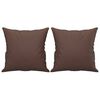vidaXL Cojines decorativos 2 uds cuero sint&eacute;tico marr&oacute;n 40x40 cm