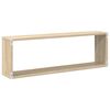 vidaXL Estante cubo pared 4uds contrachapado roble Sonoma 80x15x26,5cm