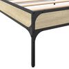 vidaXL Estructura cama madera ingeniería metal roble Sonoma 90x200 cm