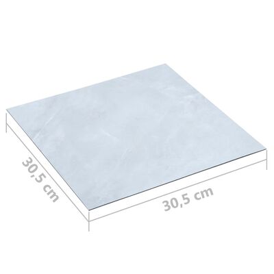 vidaXL Lamas para suelo autoadhesivas PVC mármol blanco 5,11 m²