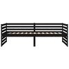 vidaXL Sof&aacute; cama sin colch&oacute;n madera maciza de pino negro 80x200 cm