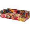 vidaXL Puf modular de 2 plazas de tela patchwork