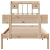 vidaXL Cama con estanter&iacute;a sin colch&oacute;n madera maciza de pino 75x190 cm