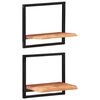 vidaXL Estantes de pared 2 unidades madera maciza acacia 40x24x35 cm
