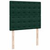 vidaXL Cama box spring con colch&oacute;n terciopelo verde oscuro 120x190 cm