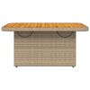 vidaXL Mesa de jard&iacute;n rat&aacute;n sint&eacute;tico madera acacia beige 90x55x71 cm