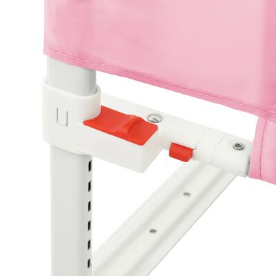 vidaXL Barandilla de seguridad cama de niño tela rosa 90x25 cm