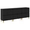 vidaXL Tableros Lateral 3 uds. Roble Negro 60 x 35 x 70 cm
