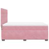 vidaXL Cama box spring con colch&oacute;n terciopelo rosa 140x200 cm