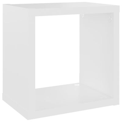 vidaXL Estantes de cubo de pared 4 uds blanco roble 22x15x22 cm