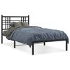vidaXL Estructura cama sin colch&oacute;n con cabecero metal negro 100x190 cm