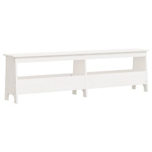 vidaXL Banco de recibidor madera maciza de pino blanco 160x28x45 cm